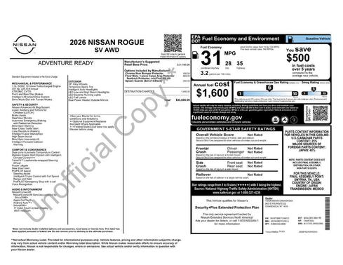 Boulder Gray Pearl 2026 Nissan Rogue SV