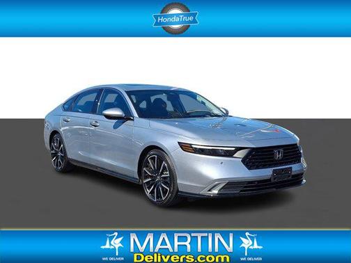 Solar Silver Metallic 2025 Honda Accord Hybrid Touring