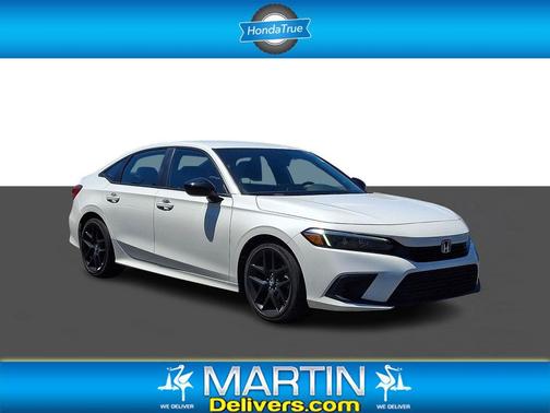 Platinum White Pearl 2024 Honda Civic Sport