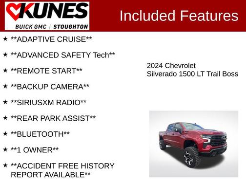 Radiant Red Tintcoat 2024 Chevrolet Silverado 1500 LT Trail Boss