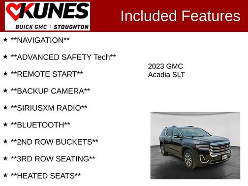 Ebony Twilight Metallic 2023 GMC Acadia AWD SLT