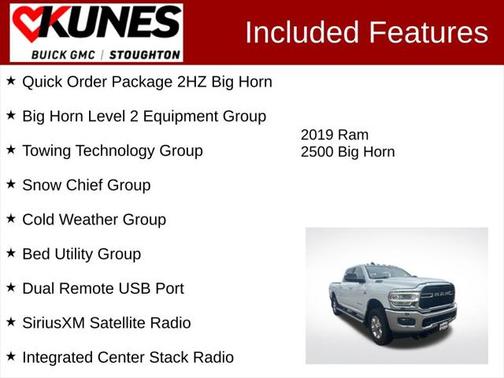 2019 RAM 2500 Big Horn Crew Cab 4x4 6'4' Box