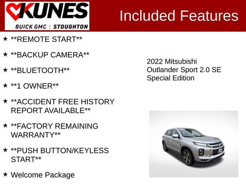 2022 Mitsubishi Outlander Sport SE