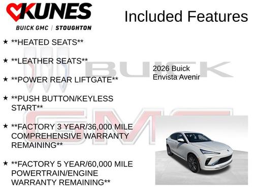 White Frost Tricoat 2026 Buick Envista Avenir FWD
