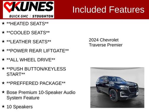 Mosaic Black Metallic 2024 Chevrolet Traverse Premier