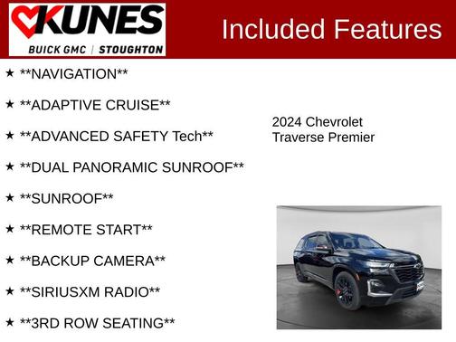 Mosaic Black Metallic 2024 Chevrolet Traverse Premier