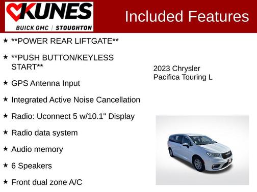 Bright White Clearcoat 2023 Chrysler Pacifica Touring L