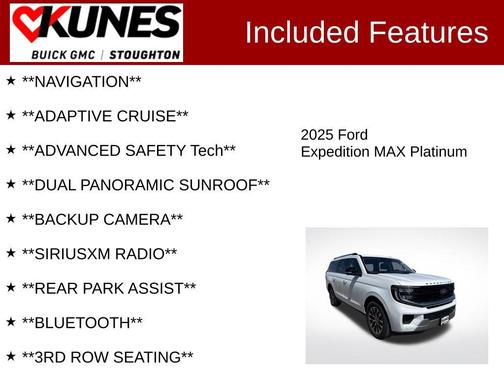 Oxford White 2025 Ford Expedition Max Platinum