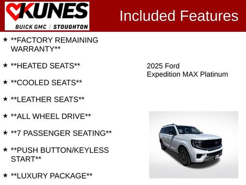 Oxford White 2025 Ford Expedition Max Platinum