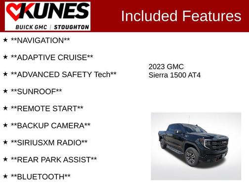 Onyx Black 2023 GMC Sierra 1500 AT4