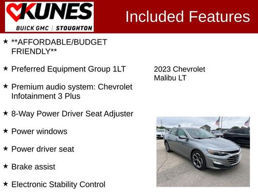 Sterling Gray Metallic 2023 Chevrolet Malibu LT