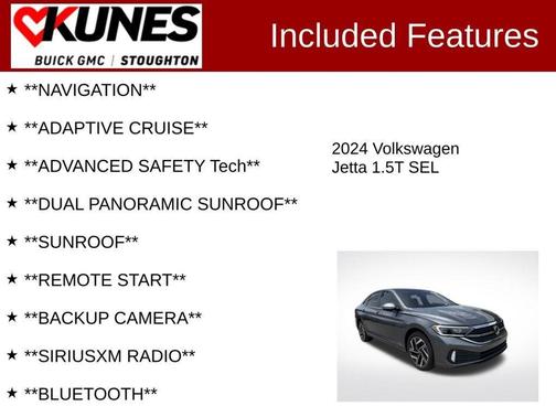 Platinum Gray Metallic 2024 Volkswagen Jetta 1.5T SEL