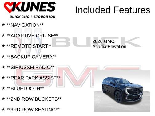 Ebony Twilight Metallic 2026 GMC Acadia Elevation AWD