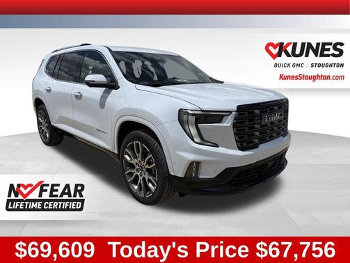 Glacier White Tricoat 2026 GMC Acadia Denali
