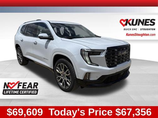 Glacier White Tricoat 2026 GMC Acadia Denali