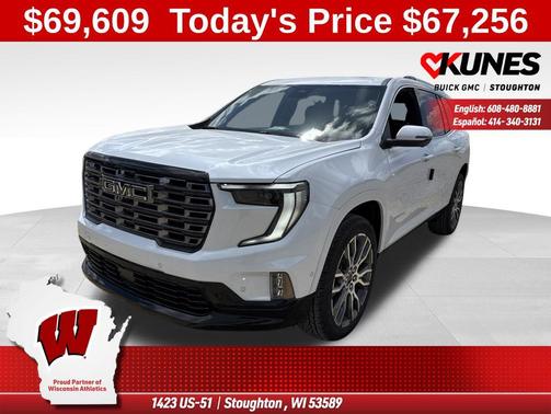 Glacier White Tricoat 2026 GMC Acadia Denali