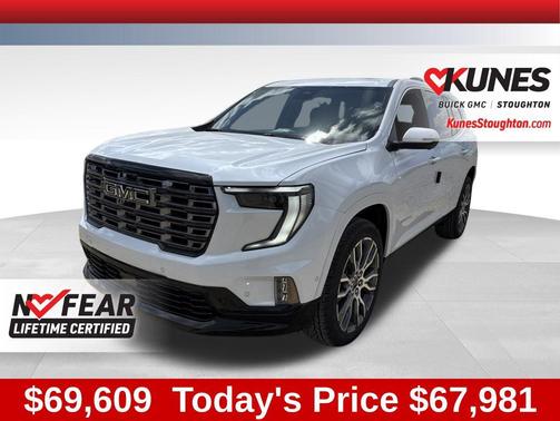 Glacier White Tricoat 2026 GMC Acadia Denali