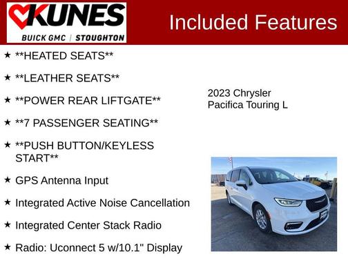 Bright White Clearcoat 2023 Chrysler Pacifica Touring L