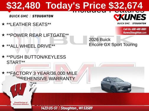 Moonstone Gray Metallic 2026 Buick Encore GX Sport Touring