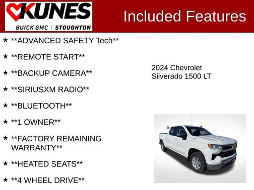 Summit White 2024 Chevrolet Silverado 1500 LT