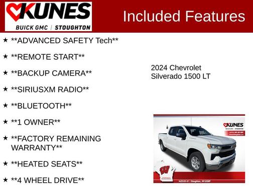 Summit White 2024 Chevrolet Silverado 1500 LT