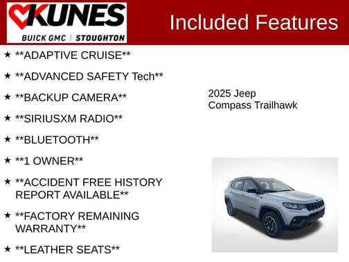 Silver Zynith Metallic Clearcoat 2025 Jeep Compass Trailhawk