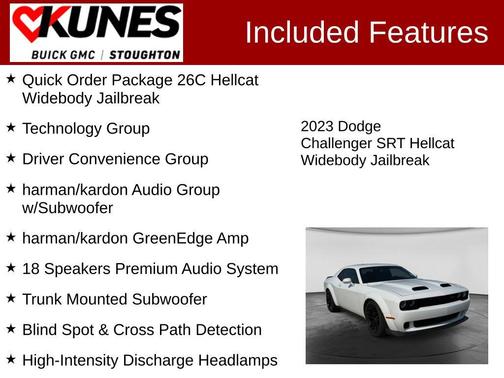 White Knuckle Clearcoat 2023 Dodge Challenger SRT Hellcat