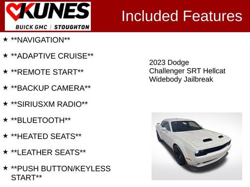 White Knuckle Clearcoat 2023 Dodge Challenger SRT Hellcat
