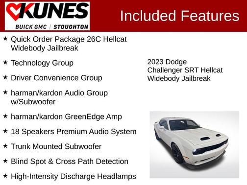 White Knuckle Clearcoat 2023 Dodge Challenger SRT Hellcat