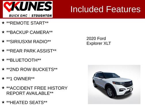 Oxford White 2020 Ford Explorer XLT