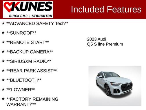Glacier White Metallic 2023 Audi Q5 45 S line Premium