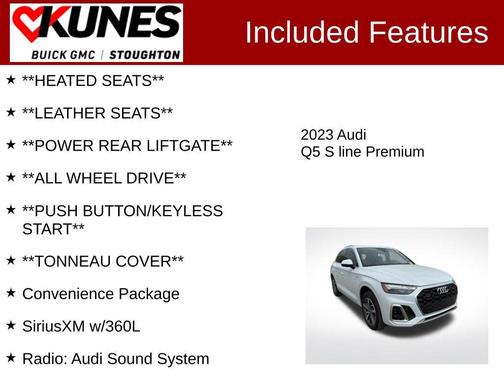Glacier White Metallic 2023 Audi Q5 45 S line Premium