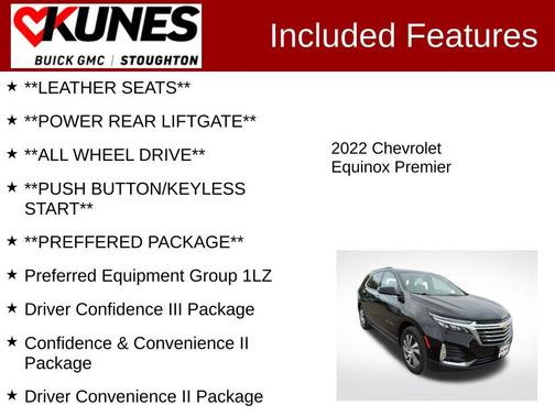 Mosaic Black Metallic 2022 Chevrolet Equinox Premier w/1LZ