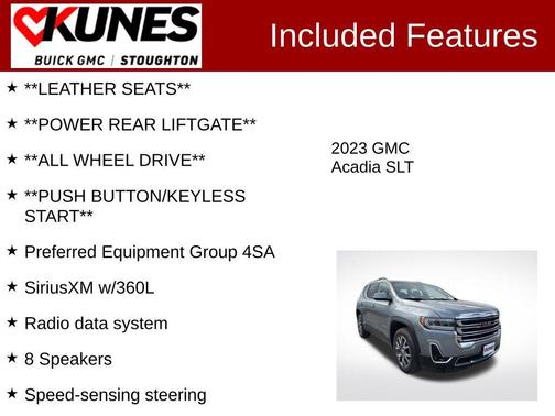Sterling Metallic 2023 GMC Acadia SLT