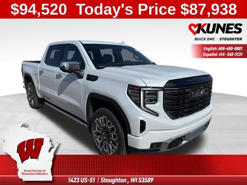 Glacier White Tricoat 2026 GMC Sierra 1500 Denali Ultimate