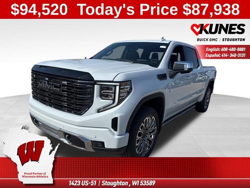 Glacier White Tricoat 2026 GMC Sierra 1500 Denali Ultimate
