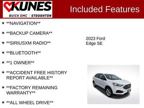 Oxford White 2023 Ford Edge SE