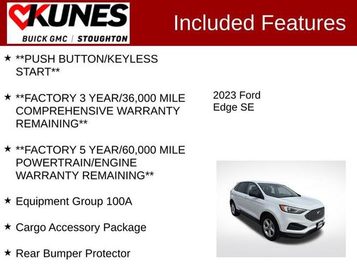 Oxford White 2023 Ford Edge SE