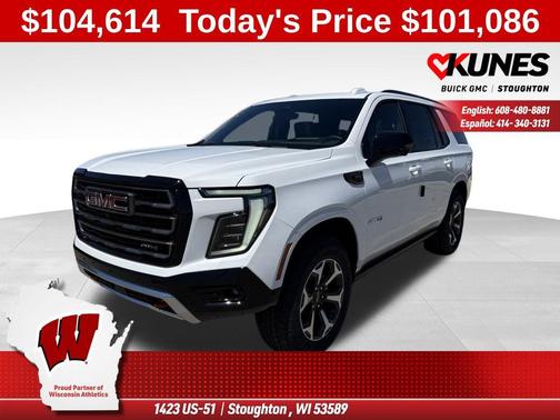 Summit White 2026 GMC Yukon 4WD AT4 Ultimate