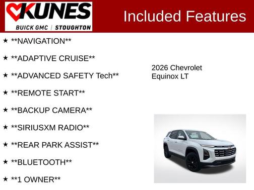 Summit White 2026 Chevrolet Equinox 1LT