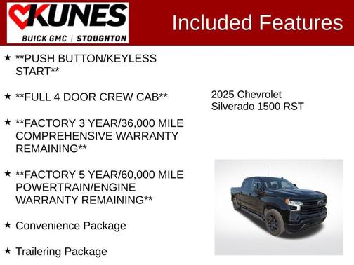 Black 2025 Chevrolet Silverado 1500 RST