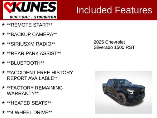 Black 2025 Chevrolet Silverado 1500 RST