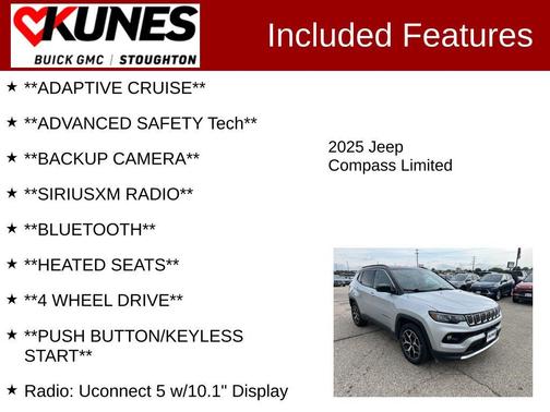 Silver Zynith Metallic Clearcoat 2025 Jeep Compass Limited