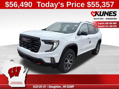 Summit White 2026 GMC Acadia AT4 AWD
