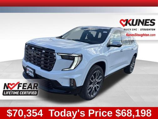 Glacier White Tricoat 2026 GMC Acadia Denali