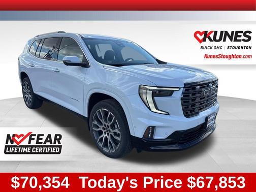 Glacier White Tricoat 2026 GMC Acadia Denali