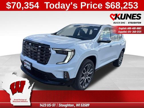 Glacier White Tricoat 2026 GMC Acadia Denali