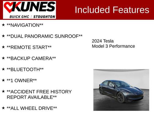 Stealth Grey 2024 Tesla Model 3 Performance