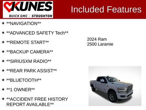 Bright White Clearcoat 2024 RAM 2500 Laramie Crew Cab 4x4 6'4' Box