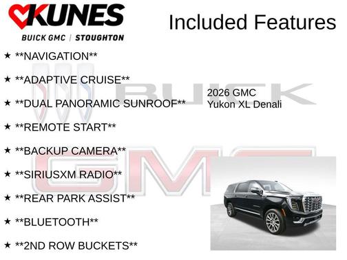 Onyx Black 2026 GMC Yukon XL Denali